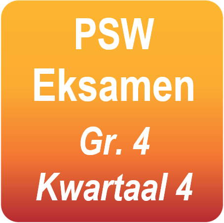 PSW (lewensvaardigheid) eksamen - Gr.4 - Kwartaal 4