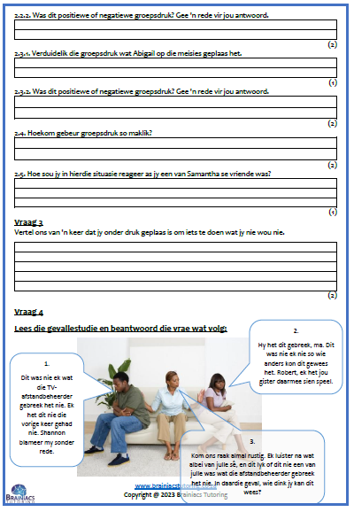 PSW (lewensvaardigheid) Toets - Gr.6 - Kwartaal 1 - Image 3