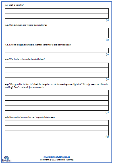 PSW (lewensvaardigheid) Toets - Gr.6 - Kwartaal 1 - Image 4