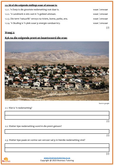 Geografie toets - Gr.4 - Kwartaal 1 - Image 3