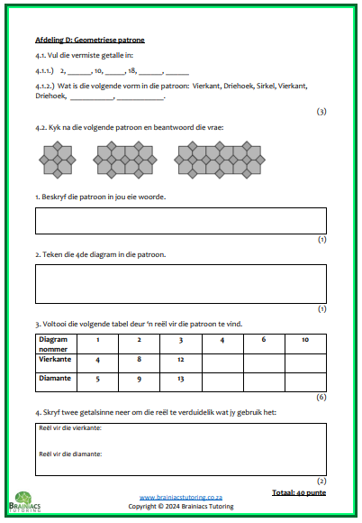 Gr.6 Wiskunde eksamen - Kwartaal 2 - Image 3