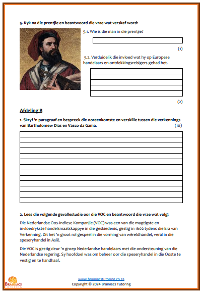 Gr.6 Geskiedenis eksamen - Kwartaal 2 - Image 4