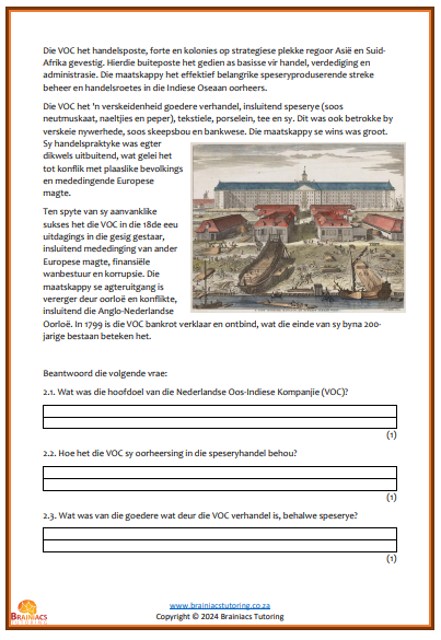 Gr.6 Geskiedenis eksamen - Kwartaal 2 - Image 5