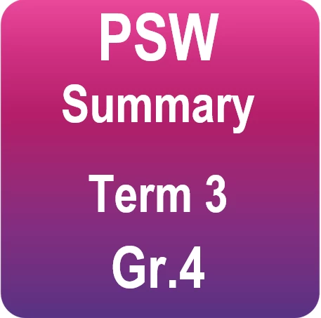 Gr.4 PSW summary & activities - Term 3