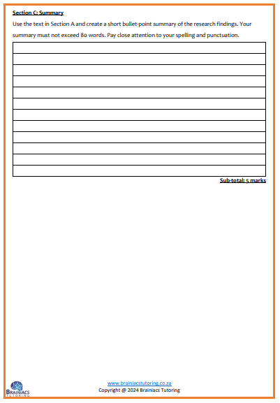 Gr.6 English Home Language Examination - Term 4 - Image 5