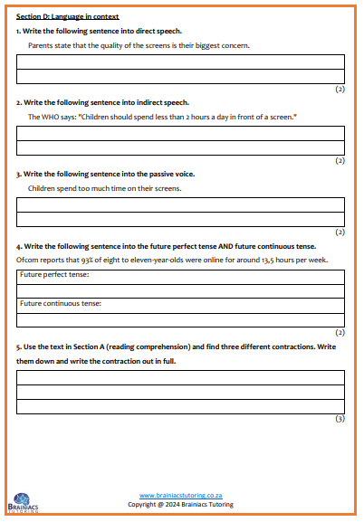 Gr.6 English Home Language Examination - Term 4 - Image 6