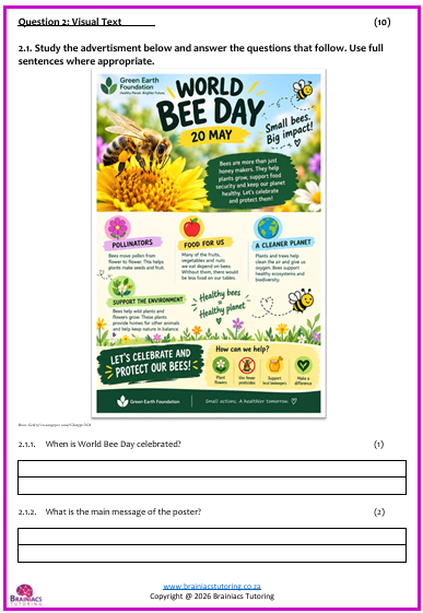 English FAL Examination - Gr.5 - Term 4 - Image 2